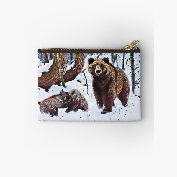 Item preview, Brown Bear with Cubs Art designed and sold by goldenmenagerie.