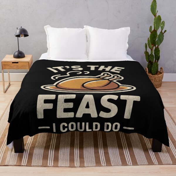 Item preview, It’s The Feast I Could Do Funny Thanksgiving Turkey Pun designed and sold by elderberry.