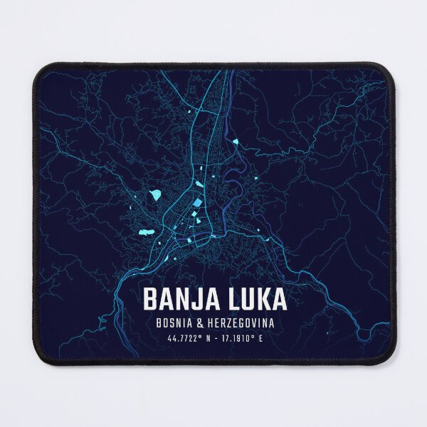 Item preview, Banja Luka Midnight City Map designed and sold by HomeLivingCo.