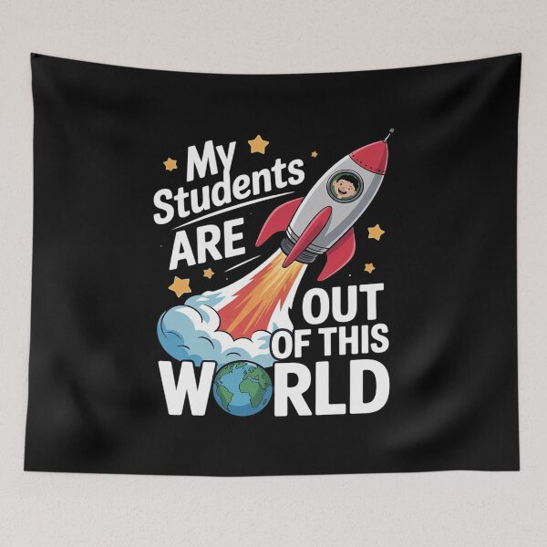 Item preview, Cute Teacher My Students Are Out Of This World Space 7  designed and sold by BeetleMalon.