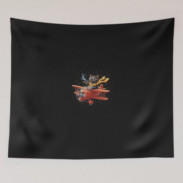 Item preview, Japanese Kawaii Flying Pilot Cat Eating Ramen Anime Art  designed and sold by grumpzara.