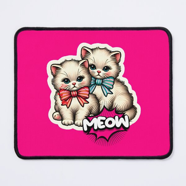 Item preview, Vintage kittens wearing bows designed and sold by Mbk Studios.