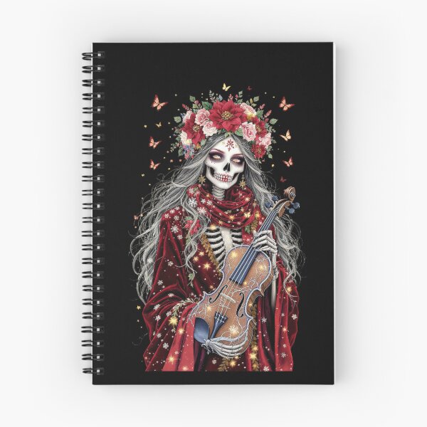 Item preview, Christmas Melody Skeleton Girl | Gothic Holiday Fantasy Art designed and sold by ColorSplash123.