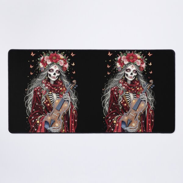 Item preview, Christmas Melody Skeleton Girl | Gothic Holiday Fantasy Art designed and sold by ColorSplash123.