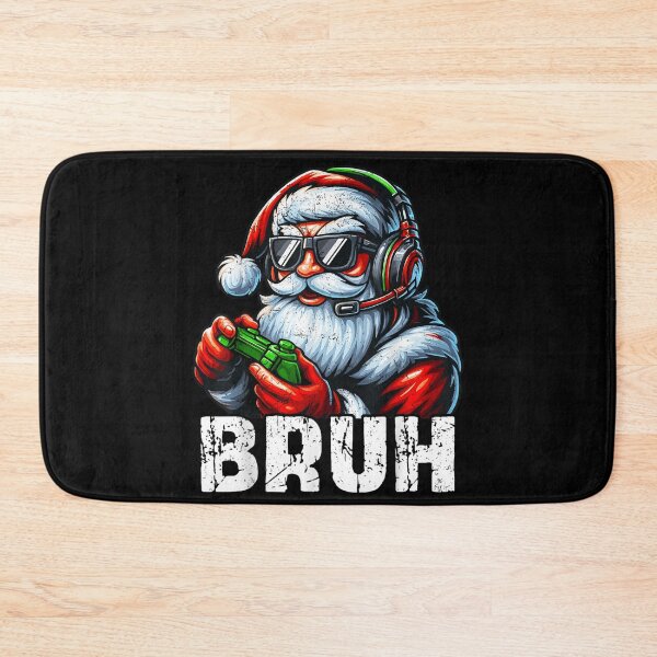 Item preview, Cool Gamer Santa Claus Headset Bruh Funny Christmas Gaming Art designed and sold by RannaHile.