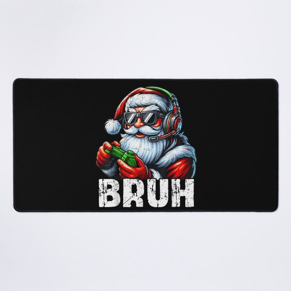 Item preview, Cool Gamer Santa Claus Headset Bruh Funny Christmas Gaming Art designed and sold by RannaHile.