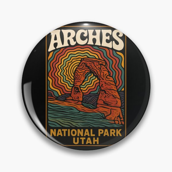Item preview, Arches National Park Utah Retro Trippy Travel designed and sold by TomFrontierArt.