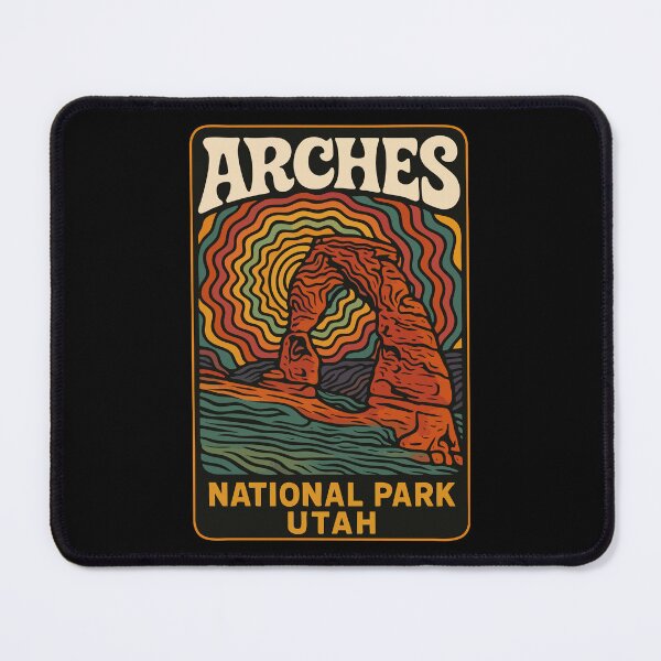 Item preview, Arches National Park Utah Retro Trippy Travel designed and sold by TomFrontierArt.