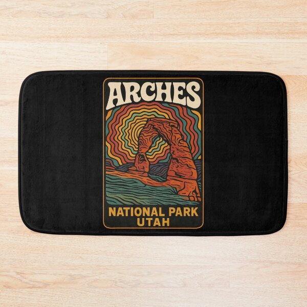 Item preview, Arches National Park Utah Retro Trippy Travel designed and sold by TomFrontierArt.