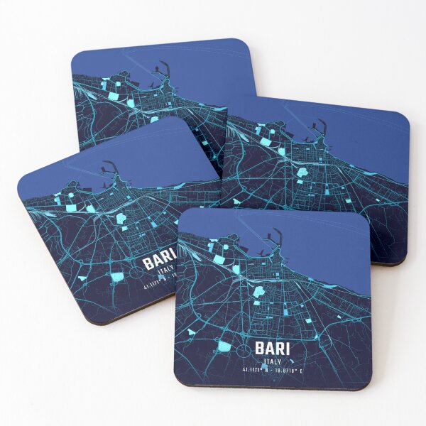 Item preview, Bari Midnight City Map designed and sold by HomeLivingCo.