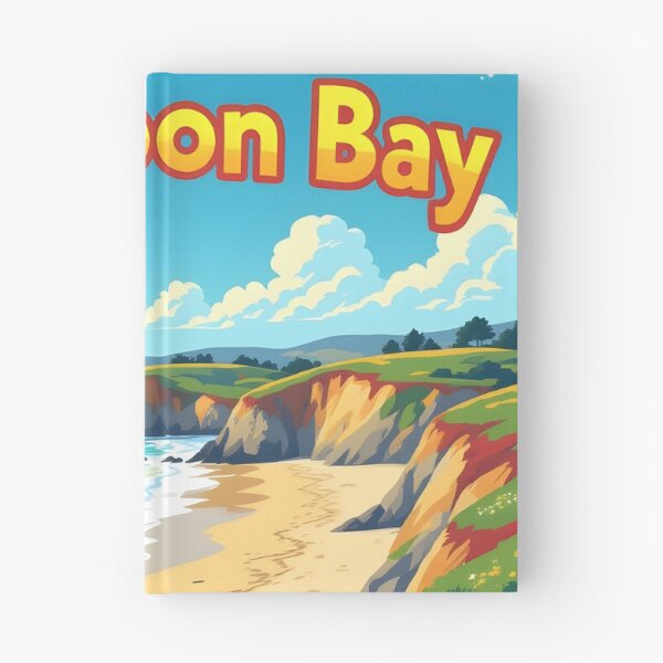 Item preview, Half Moon Bay, California: Vintage-Style Painterly Travel Poster designed and sold by LSVart.