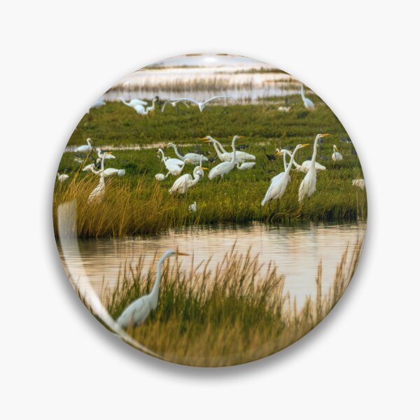 Item preview, Egrets Gathering In The Wetland designed and sold by Debra Martz.