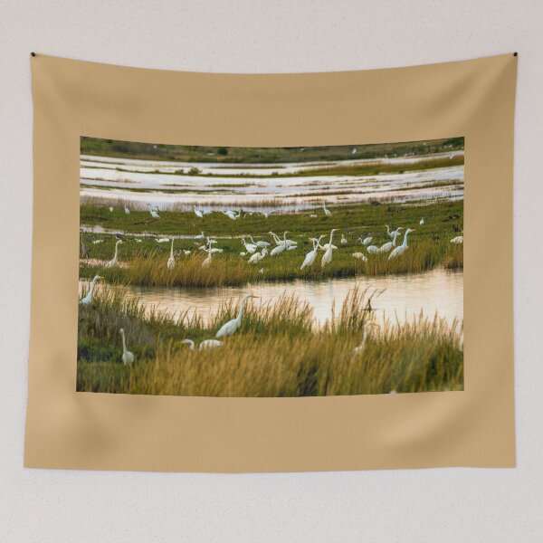 Item preview, Egrets Gathering In The Wetland designed and sold by Debra Martz.