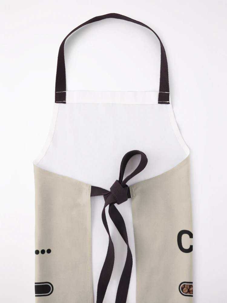 Thumbnail 5 of 6, Apron, Coffee Loading Progress Bar Morning Routine designed and sold by rustyroofco.