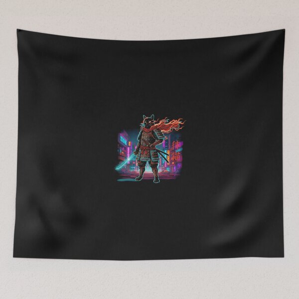 Item preview, Japanese Samurai Kitten Kawaii Ninja Cat  designed and sold by grumpzara.