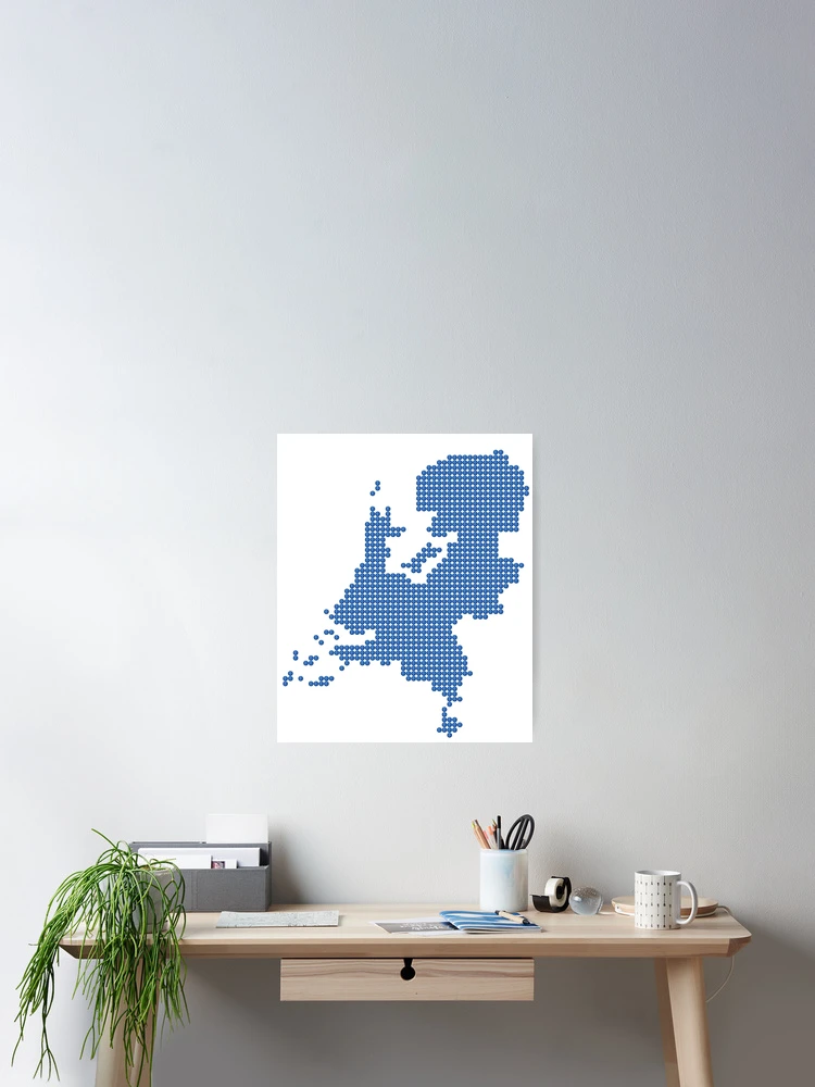 Thumbnail 2 of 3, Poster, Blue Rhinestone Netherlands designed and sold by TheIconSmith.