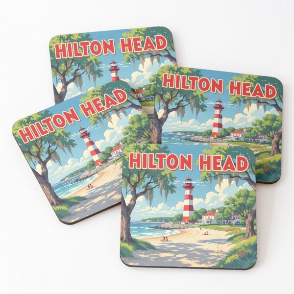 Item preview, Hilton Head Island, South Carolina: Vintage-Style Painterly Travel Poster designed and sold by LSVart.