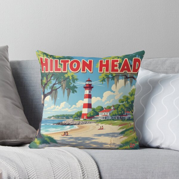 Item preview, Hilton Head Island, South Carolina: Vintage-Style Painterly Travel Poster designed and sold by LSVart.