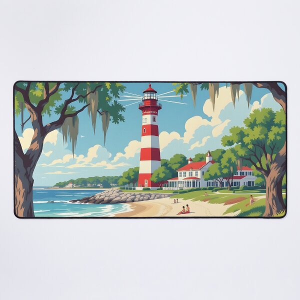 Item preview, Hilton Head Island, South Carolina: Vintage-Style Painterly Travel Poster designed and sold by LSVart.