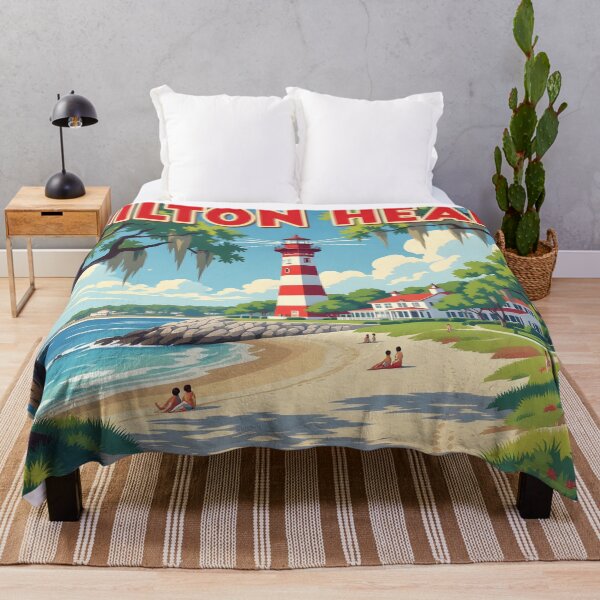 Item preview, Hilton Head Island, South Carolina: Vintage-Style Painterly Travel Poster designed and sold by LSVart.
