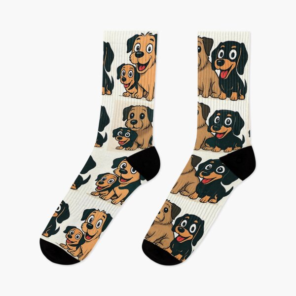 Item preview, Annie, Juno & Pebbles — Cute Cartoon Dog Trio Illustration designed and sold by anniejunoaxie.