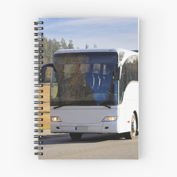 Artikelvorschau, Weißer Bus auf der Straße entworfen und verkauft von Taina Sohlman.