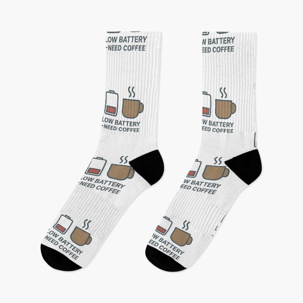 Item preview, Low Battery Need Coffee — Funny Minimalist T-Shirt for Coffee Lovers & Office People designed and sold by KarimXart.