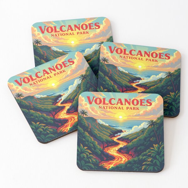 Item preview, Hawaii Volcanoes National Park: Vintage-Style Painterly Travel Poster designed and sold by LSVart.