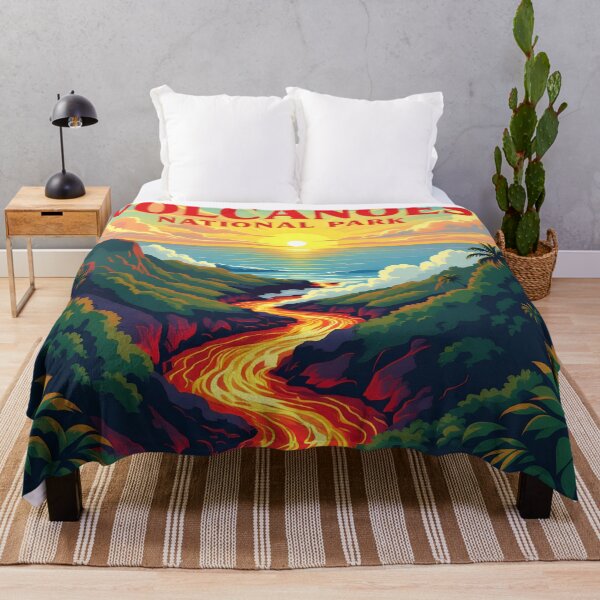 Item preview, Hawaii Volcanoes National Park: Vintage-Style Painterly Travel Poster designed and sold by LSVart.