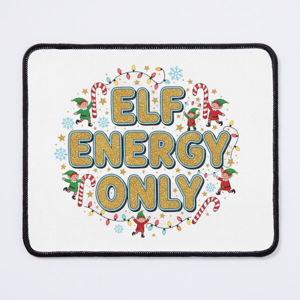 Artikelvorschau, Weihnachtszitat: Nur Elfenenergie. Niedliches Elfen- und Zuckerstangen-Weihnachtsdesign. entworfen und verkauft von Aarvya Fashion Club ( A.F.C ).