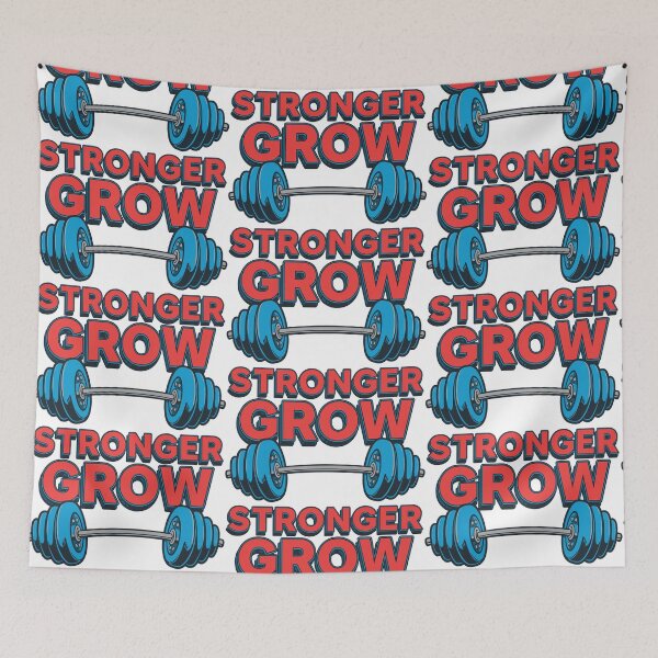 Item preview, Motivational design urging you to grow stronger with vibrant fitness and workout themes for gym lovers designed and sold by DigitalGraphic1.