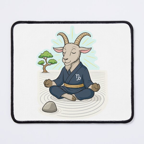 Item preview, Tranquil Capricorn Meditating in Zen Garden COLOR designed and sold by D - Magic.