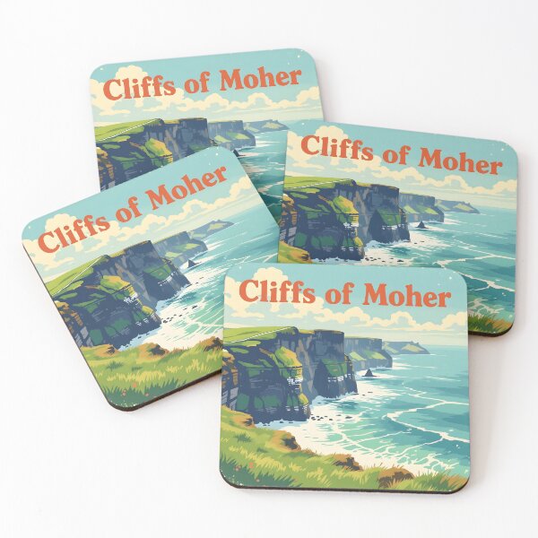 Item preview, Cliffs of Moher, Ireland: Vintage-Style Painterly Travel Poster designed and sold by LSVart.