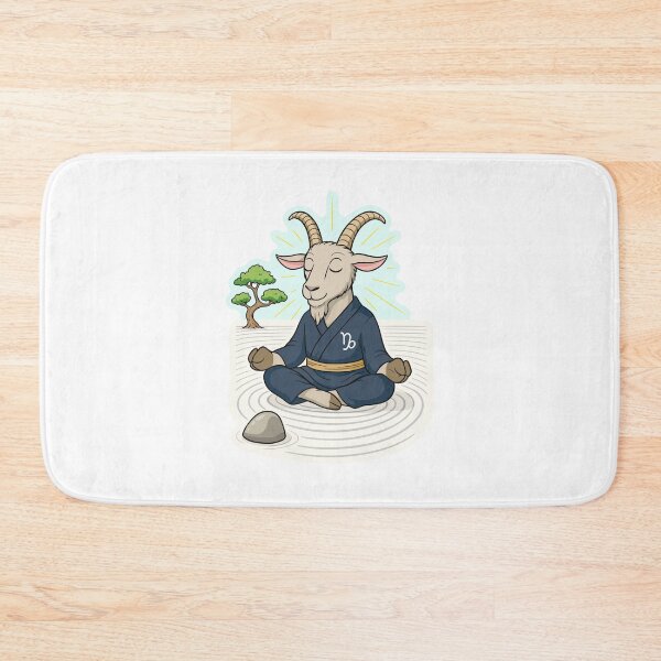 Item preview, Tranquil Capricorn Meditating in Zen Garden COLOR designed and sold by D - Magic.