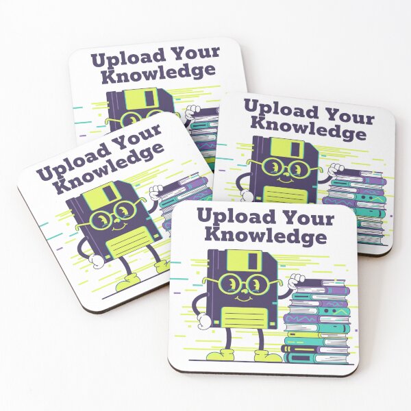 Item preview, Upload Your Knowledge – Retro Floppy Disk Teacher Quote Design designed and sold by Amr Darwish Graphic designer.