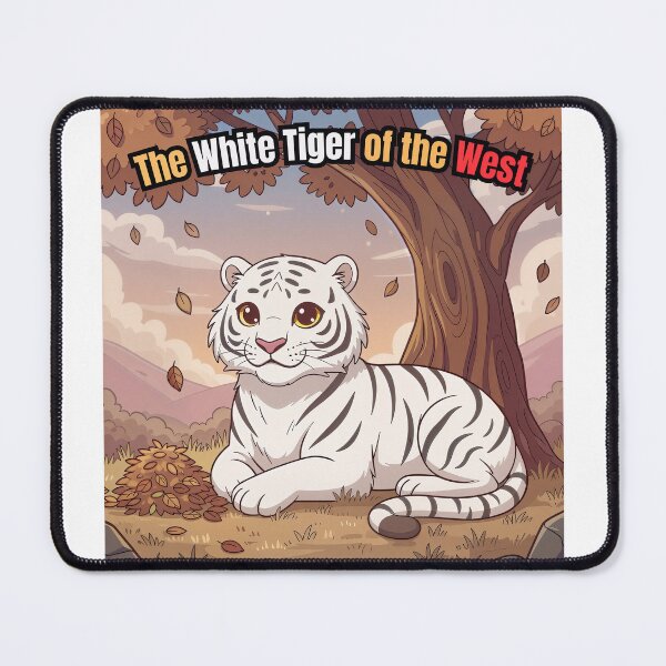 Item preview, White Tiger | Beautiful West Autumm Guardian Illustration  designed and sold by Pets & Memes & Stuff.