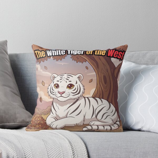 Item preview, White Tiger | Beautiful West Autumm Guardian Illustration  designed and sold by Pets & Memes & Stuff.
