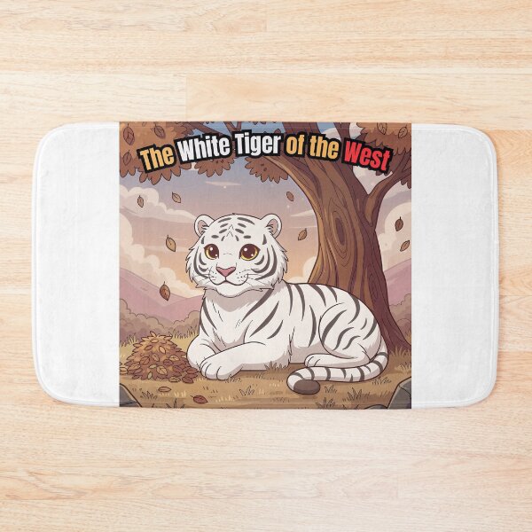 Item preview, White Tiger | Beautiful West Autumm Guardian Illustration  designed and sold by Pets & Memes & Stuff.