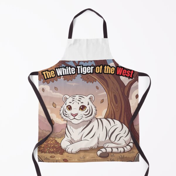 Item preview, White Tiger | Beautiful West Autumm Guardian Illustration designed and sold by Pets & Memes & Stuff.