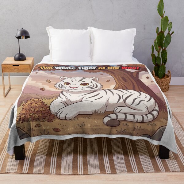 Item preview, White Tiger | Beautiful West Autumm Guardian Illustration designed and sold by Pets & Memes & Stuff.