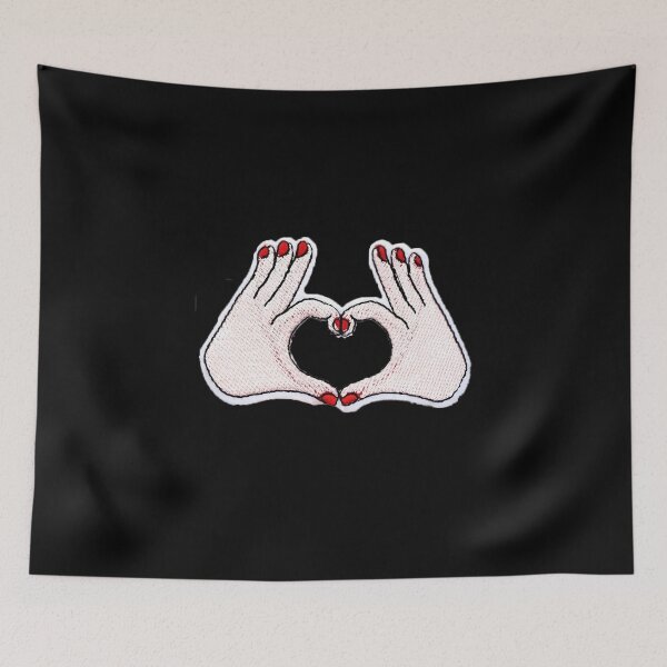 Item preview, Hippie Hand Heart Sticker designed and sold by shoplieu.