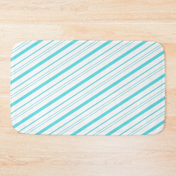 Item preview, Cute Christmas Pattern Turquoise Candy Cane Stripes designed and sold by humnoo.
