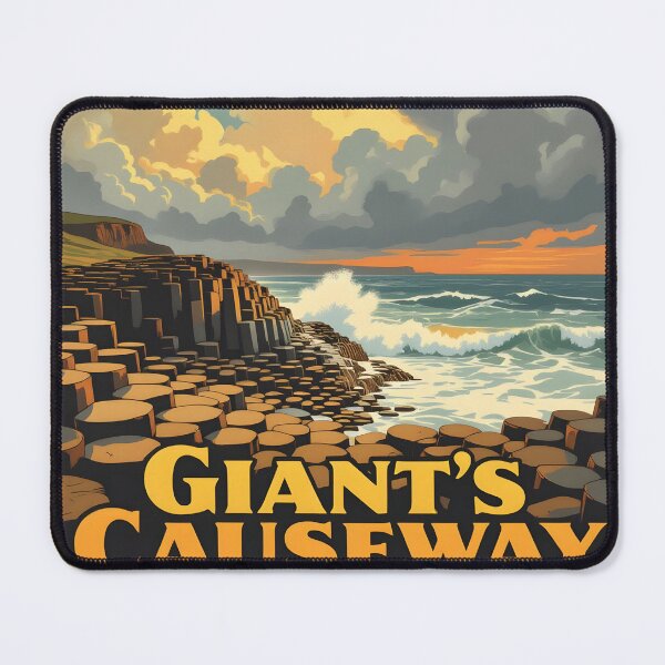 Item preview, Giant’s Causeway, Northern Ireland: Vintage-Style Painterly Travel Poster designed and sold by LSVart.