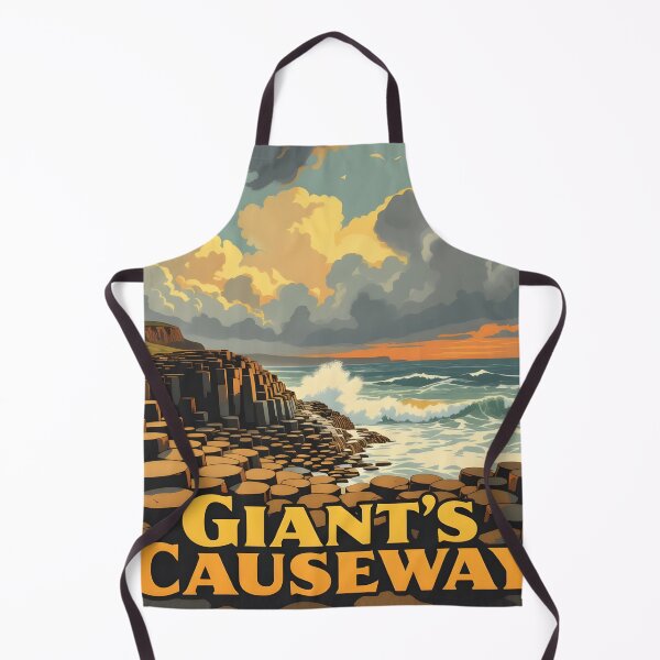 Item preview, Giant’s Causeway, Northern Ireland: Vintage-Style Painterly Travel Poster designed and sold by LSVart.