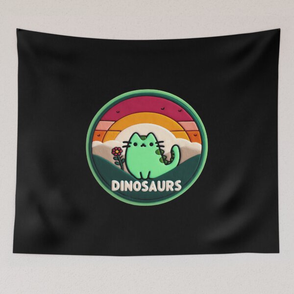 Item preview, Green Kawaii Dinosaur Felt Illustration designed and sold by shoplieu.