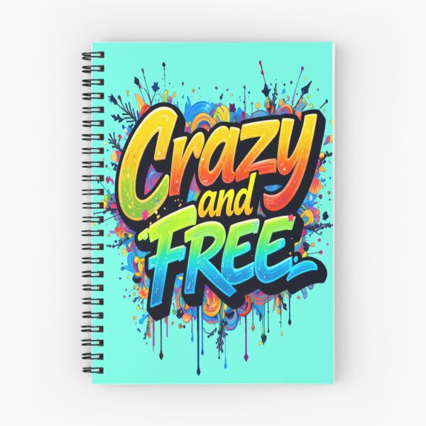 Item preview, Crazy and Free - Colorful text in graffiti style designed and sold by Hot4Shirt.
