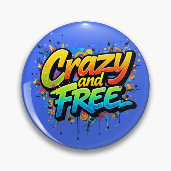 Item preview, Crazy and Free - Colorful text in graffiti style designed and sold by Hot4Shirt.