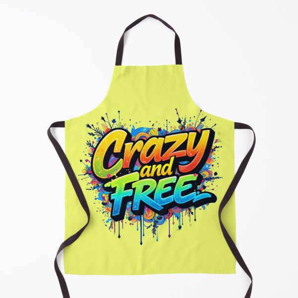 Item preview, Crazy and Free - Colorful text in graffiti style designed and sold by Hot4Shirt.