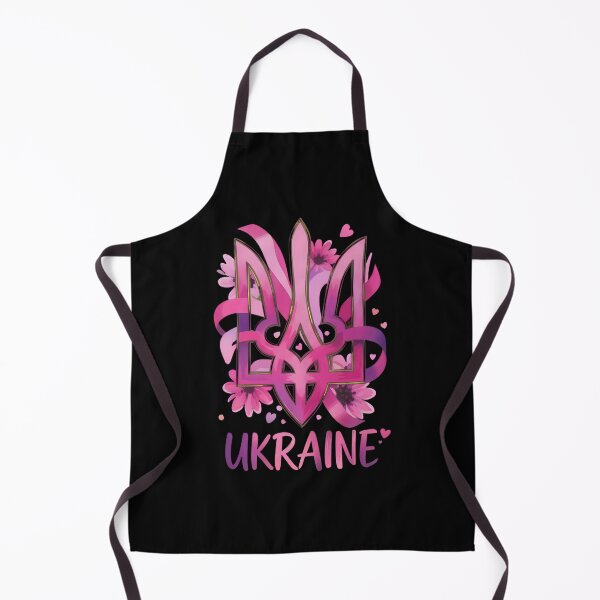 Item preview, Artistic Pink Floral Ukraine Tryzub Emblem designed and sold by RGShirtWorks.