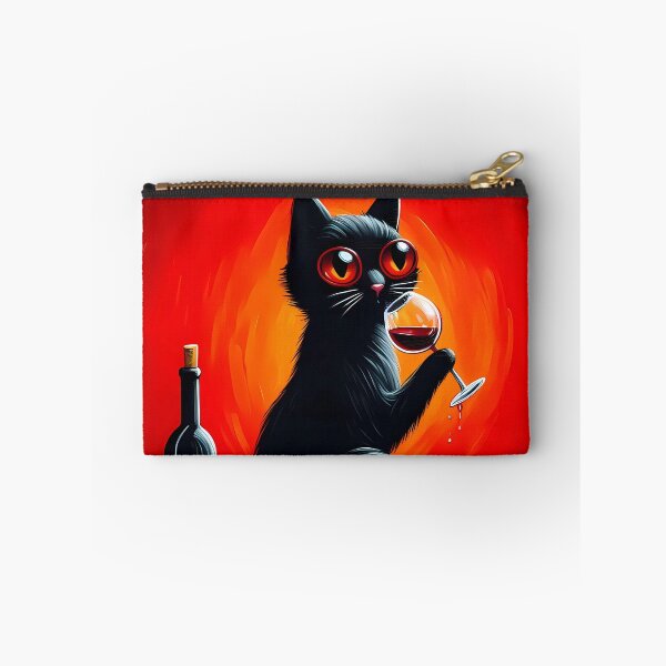 Item preview, Black Cat And Red Wine designed and sold by Visual Nomad Club.